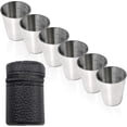 thumbnail image 1 of 7pcs Stainless Steel Drinking Cup Set, Bartending Cup, Shot Glasses Portable Wine Glass, 1 of 3