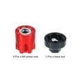 thumbnail image 3 of Uxcell 4 Pack RC Wheel Nut Aluminum M4 Wheel Nut Center Cap Suitable for Model Car SCX10(Red), 3 of 6