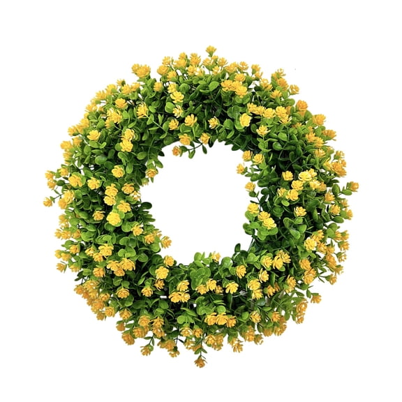 10-20 Inch Artificial Spring Flower Wreath, Red Pink White Mixed Floral Wreath with Greenery, Farmhouse Front Door Decor for Wall Window Porch Indoor Outdoor Use