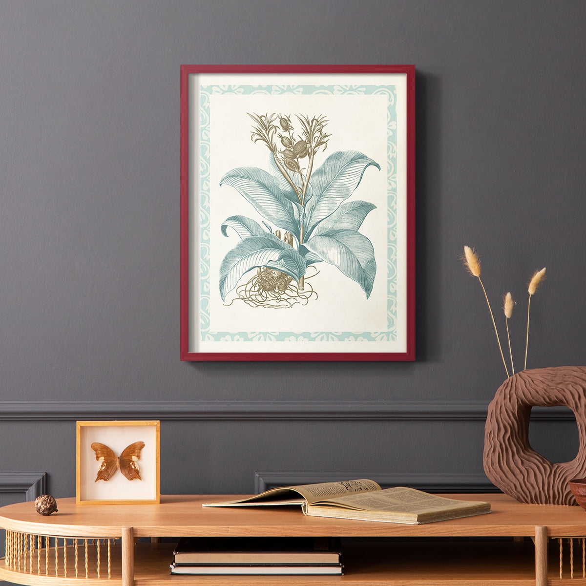 Willow Blue Besler III Framed Print - Solid Wood in Single Picture Frame Solid Wood 2 Framed Print