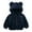 a-Dark Blue19368, variant on VNKIDY Girls Coat Toddler Kids Winter Plush Thermal Insulated Jacket Solid Color Long Sleeve Zipper Hooded Coat With Pockets For Cold Weather Cozy Outerwear