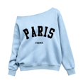 thumbnail image 4 of Tiijoy Girls Off-Shoulder Sweatshirt Fall Casual Cozy Loose Pullover for Kids, Sizes 3-14, 4 of 5