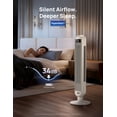 thumbnail image 5 of DREO 42" Tower Fans for home, Standing Bladeless Fan with Remote, 90° Oscillating Fan with LED Display, 12H Timer, 6 Speeds, 4 Modes, 26 ft/S High Velocity, Ultra Quiet Bedroom Fans, White, 5 of 6