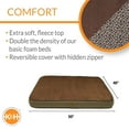thumbnail image 3 of K&H Pet Products Superior Orthopedic Dog Bed Mocha Paw Bone Print Large 40 X 50 Inches, 3 of 8