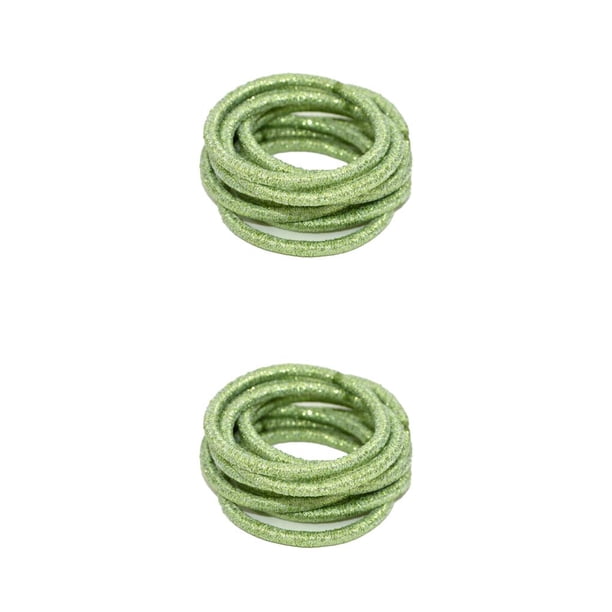 Sonducket 10 Piezas Lazos para el cabello Soporte protector Scrunchies Accesorios Verde claro Verde claro 2Conjunto
