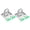 Silver, variant on POYOGA 2Pcs Large Loop Wall Plate Metal Post Queues Line Barrier Hanging Circle Hook