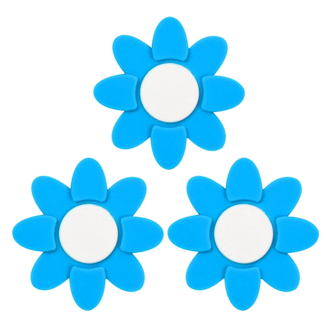 Uxcell Tennis Racket Vibration Dampener Soft Silicone Racket Shock Absorber for Tennis Racquet String - Flower Shaped Blue