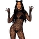 thumbnail image 2 of Body de lencería Sexy para mujer, traje de leopardo negro, medias de red, Catsuit de peluche, ropa interior, disfraces, 2 of 5