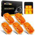 thumbnail image 1 of Partsam Five Trailer Marker LED Light Double Bullseye Amber 10 Diodes Light, 1 of 4