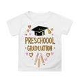 thumbnail image 1 of Hiiyo Little Girls Graduation T-Shirt Letter Cartoon Print Short Sleeve T Shirt, Sizes 3-13, 1 of 3