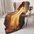 thumbnail image 3 of Gaeub Castle Cool Fire Dragon Print Flannel Throw Blanket, Home Fleece Throw Blanket for Couch or Bed,Decorative Blankets,Lightweight Fuzzy Flannel Blanket-80"x60", 3 of 6