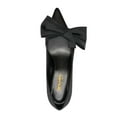 thumbnail image 3 of XYD Women Stylish Bowknot Pointy Toe Pumps Stiletto High Heels Slip On Fashion Bridal Dress Shoes Size 14.5 Black, 3 of 4