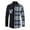 Sky Blue, variant on Kaemgyyd Men's Shirts Fashion Patchwork Long Sleeve Tops Trendy Comfy Plaid Button down Casual Clothes with Pockets