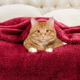 thumbnail image 5 of Superior Super Soft Plush Fleece Blanket 66" x 90", Bed & Couch Blankets, Twin, Red, 5 of 10