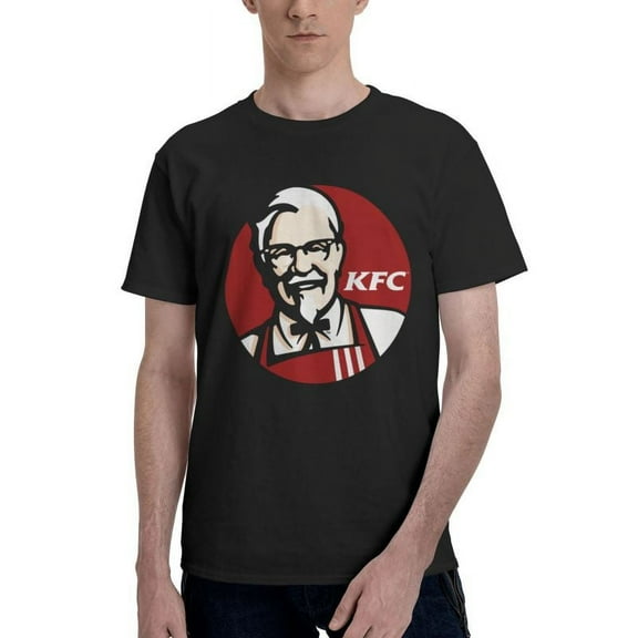Kfc Logo Men'S Basic Short Sleeve T-Shirt Fashion Black Small