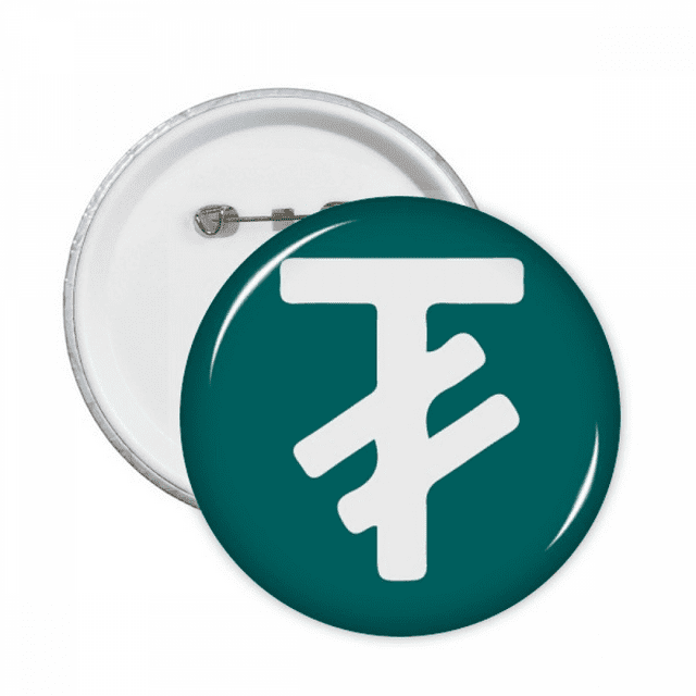 Currency Symbol Mongolia Tugrik MNT Pins Badge Button Emblem Accessory Decoration 5pcs