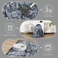 thumbnail image 5 of Wondo 6x9 Area Rugs for Living Room, Machine Washable Vintage Rug, Non-Slip Low Pile Throw Rugs for Bedroom Dining Room Kitchen Home Decor, Gray, 5 of 8