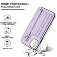 thumbnail image 5 of Nalacover Wallet Case for iPhone 11, Business PU Leather Unique Design Wristband Kickstand Credit Card Holder Slots Shockproof Scratch Resistant Phone Case for iPhone 11,Purple, 5 of 6