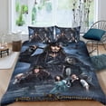 thumbnail image 2 of Piratas del Caribe Conjunto de sábanas temático, trío de piezas, cómodo y amigable con la piel, diseño único, regalo de decoración para el hogar para familiares, amigos y fans,173cm *218cm, 2 of 6