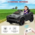 thumbnail image 2 of Licensed Dodge Ride-On Car, 12V Electric Vehicle for Kids with Remote Control, Ride On Toys with LED Lights, Bluetooth, MP7 Player – Boys & Girls Gifts, Gray, 2 of 7