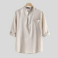 thumbnail image 2 of Ketyyh-chn99 Big and Tall Shirts for Men's Polo Shirts Casual Blouse Polo Shirt Slim Fit Basic Shirts Beige,4XL, 2 of 5