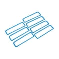 thumbnail image 1 of Cubierta de recubrimiento de salida de aire del capó Unique Bargains para Jeep Wrangler JL JLU 2018-2024, Bezel de decoración exterior ABS azul claro 15x4.5cm 7 Pcs, 1 of 7
