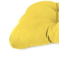 thumbnail image 3 of Jordan Manufacturing 46" x 19" Celosia Marigold Yellow Crosshatch Rectangular Tufted Outdoor Wicker Settee Bench Cushion, 3 of 8