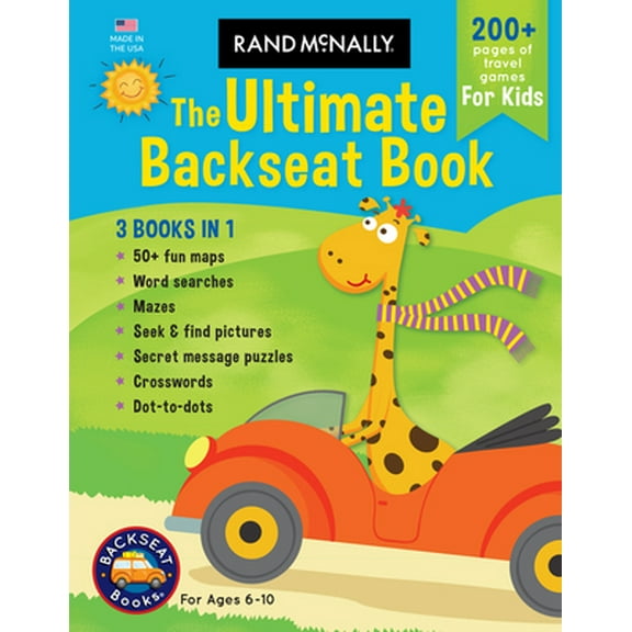 Pre-Owned Rand McNally: The Ultimate Backseat Book 3 in 1 Kids' Activity Book (Paperback) 0528026631 9780528026638