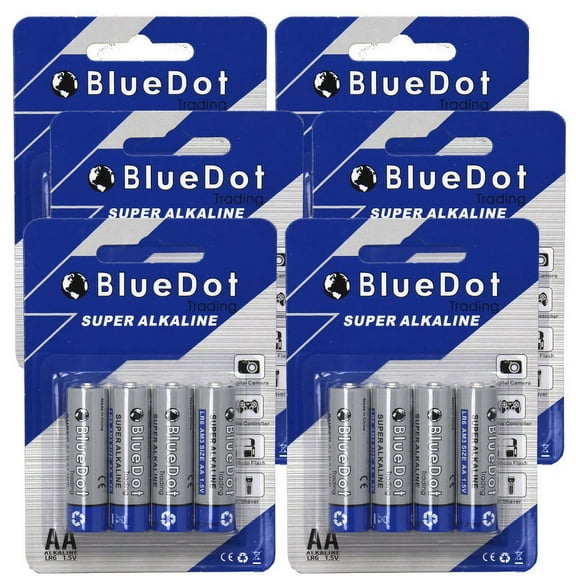 BlueDot Trading Brand AA Super Alkaline Batteries - 24 Pack