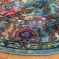 thumbnail image 3 of SAFAVIEH Crystal Sally Oriental Area Rug, Light Blue/Orange, 7' x 7' Round, 3 of 7