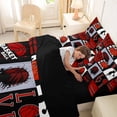 thumbnail image 4 of Castle Fairy Multi-Style Red Basketball Collage Twin Bedding 7-Piece, Sports Silhouette Design Bedding Comforter Set, Red Black White,Black Reversible, 4 of 7