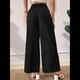 thumbnail image 5 of Pantalones de Mujer con Cintura Elástica Fruncida, Pierna Recta, Tiro Alto y Largos. Negro M, 5 of 8