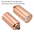 thumbnail image 5 of Uxcell Decorative Lamp Base Holder Cover Sleeve E14 Lamp Socket Cup Rose Gold 6 Pack, 5 of 6