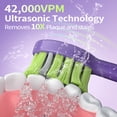 thumbnail image 3 of OasiSmile Sonic Electric Toothbrush for Adults and Teens, 5 Modes 42000 VPM Power Rechargeable Travel Toothbrushes with 6 Brush Heads, 90 Days Battery Life, Purple, 3 of 9