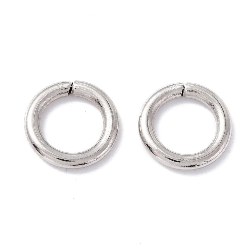 1000pc Non-304 Stainless Steel Jump Rings Open Jump Rings Round Stainless Steel Color 12x2mm Inner Diameter: 8mm