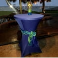 thumbnail image 3 of BalsaCircle 36" Cocktail Spandex Fitted Stretchable Elastic Tablecloth Navy Blue, 3 of 4