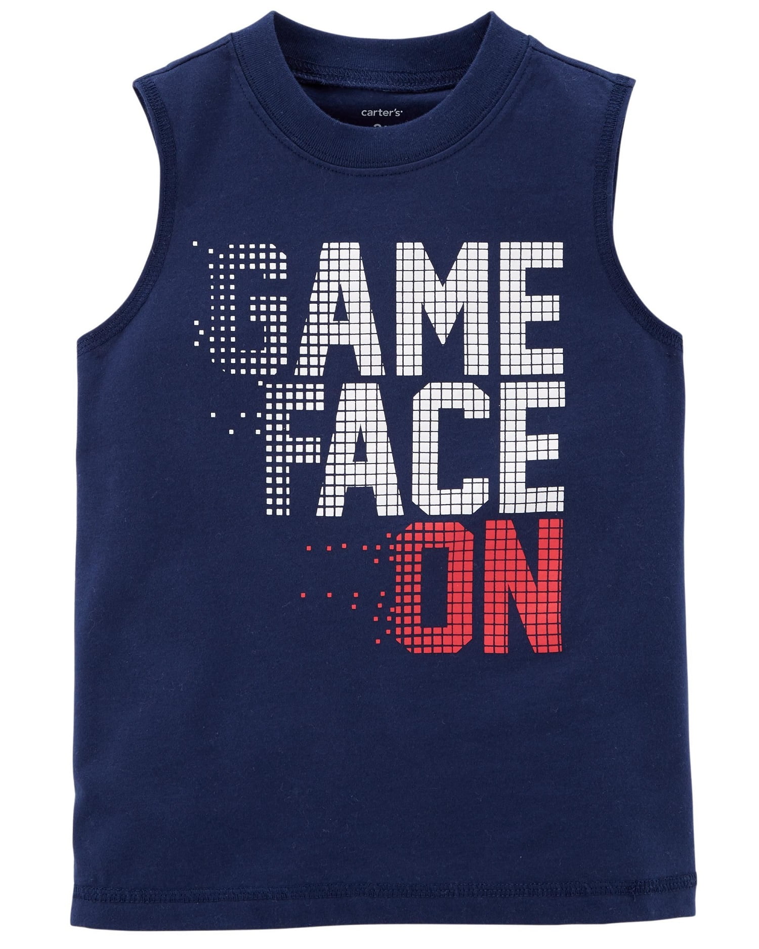Carters Boys Navy and Orange King of The Game Tank Top 5t