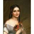 thumbnail image 2 of Charles Bird King 15x18 Black Ornate Wood Framed Double Matted Museum Art Print Titled - Miss Satterlee (ca. 1830-1839), 2 of 5