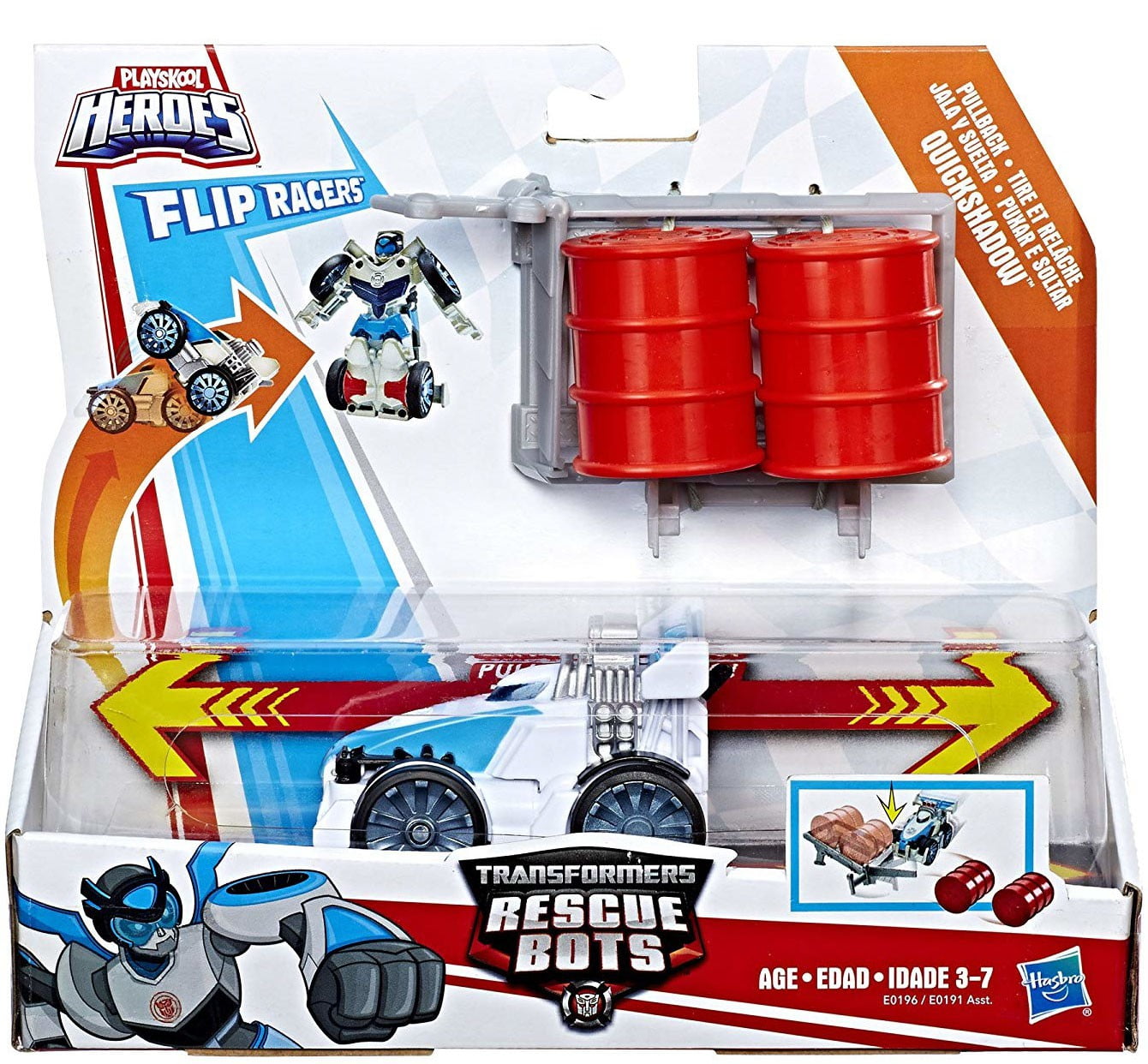 Flip Racers BUMBLEBEE QUICK LAUNCH GARAGE Transformers Rescue Bots Playskool NEW 