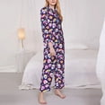 thumbnail image 3 of Balery Skull colorful mushroom rainbow Conjunto de Pijama con Estampado para Mujer, Conjunto de Dos Piezas con Manga Larga, Ropa de Dormir Suave con Bolsillos, Pijamas Cómodos-XX-Large, 3 of 7
