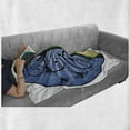 thumbnail image 6 of Tree of Life Soft Flannel Fleece Blanket, Yin Yang Life and Death Tree in Different Colors with Bird Silhouettes, Cozy Plush for Indoor and Outdoor Use, 70" x 90", Green Blue Black, by Ambesonne, 6 of 6