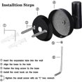 thumbnail image 3 of Ganchos para toallas de baño, ganchos de pared para abrigos, gancho resistente negro mate para batas de baño, para puerta de armario., 3 of 5