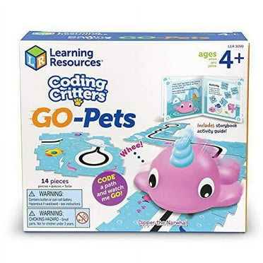 Learning Resources Coding Critters Go Pets Dipper the Narwhal, Early STEM Coding Toy, Boys, Girls, Ages 4,5,6 