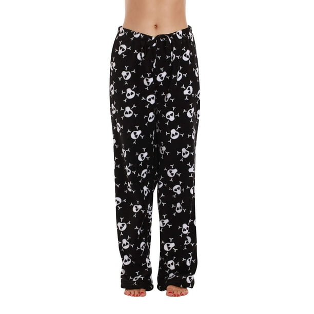 Just Love Women's Plush Pajama Pants Cozy Lounge Sleepwear (Black