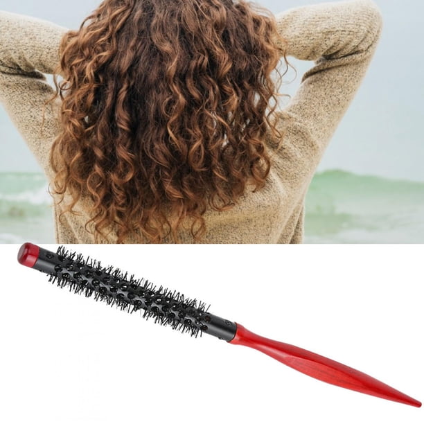 Cepillo de Pelo Redondo, Cepillo de Madera para Desenredar, Cepillo Redondo, Cepillo Redondo Con Cerdas de Nailon, Peine Con Rodillo de Masaje, Herramienta de Belleza Versátil