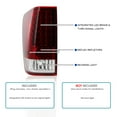 thumbnail image 3 of Spec-D Tuning Red Clear Lens LED Tail Lights Compatible with 2004-2015 Nissan Titan Without Utility Bed, Left + Right Pair Assembly, 3 of 7