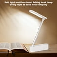 thumbnail image 3 of 3-Mode Touch Dimmable LED Desk Lamp with Folding Design, Eye-Caring No-Stroboscopic Light, ABS+Aluminum Body, Rechargeable & Plug-in Dual Use via Type-C, 28 LED Beads, Compact for Home Office Living, 3 of 6