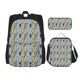thumbnail image 1 of Disketp Lightning Bolts Mochila Estampada de Gran Capacidad con Lonchera y Estuche, Set de 3 Piezas para Estudiantes, 1 of 7