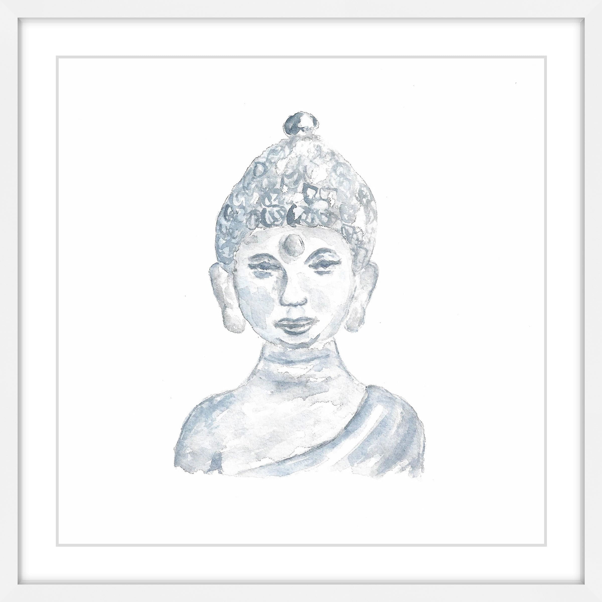 Marmont Hill 'Buddha Statue' by Thimble Sparrow Framed Painting Print