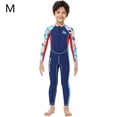 thumbnail image 2 of Naiovety Trajes de neopreno de 2,5 MM, traje de buceo a prueba de frío, traje de neopreno para niños, pantalones largos de manga larga, traje completo Deportes acuáticos azul marino METRO Naiovety OD003648-02, 2 of 6